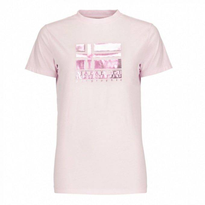 Damska Różowa Koszulka Napapijri NP0A4E3UP841